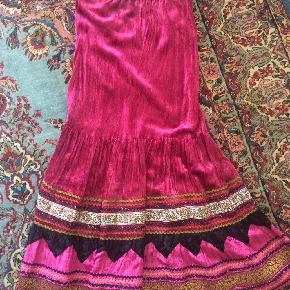 Betsey Johnson Crushed Velvet Skirt